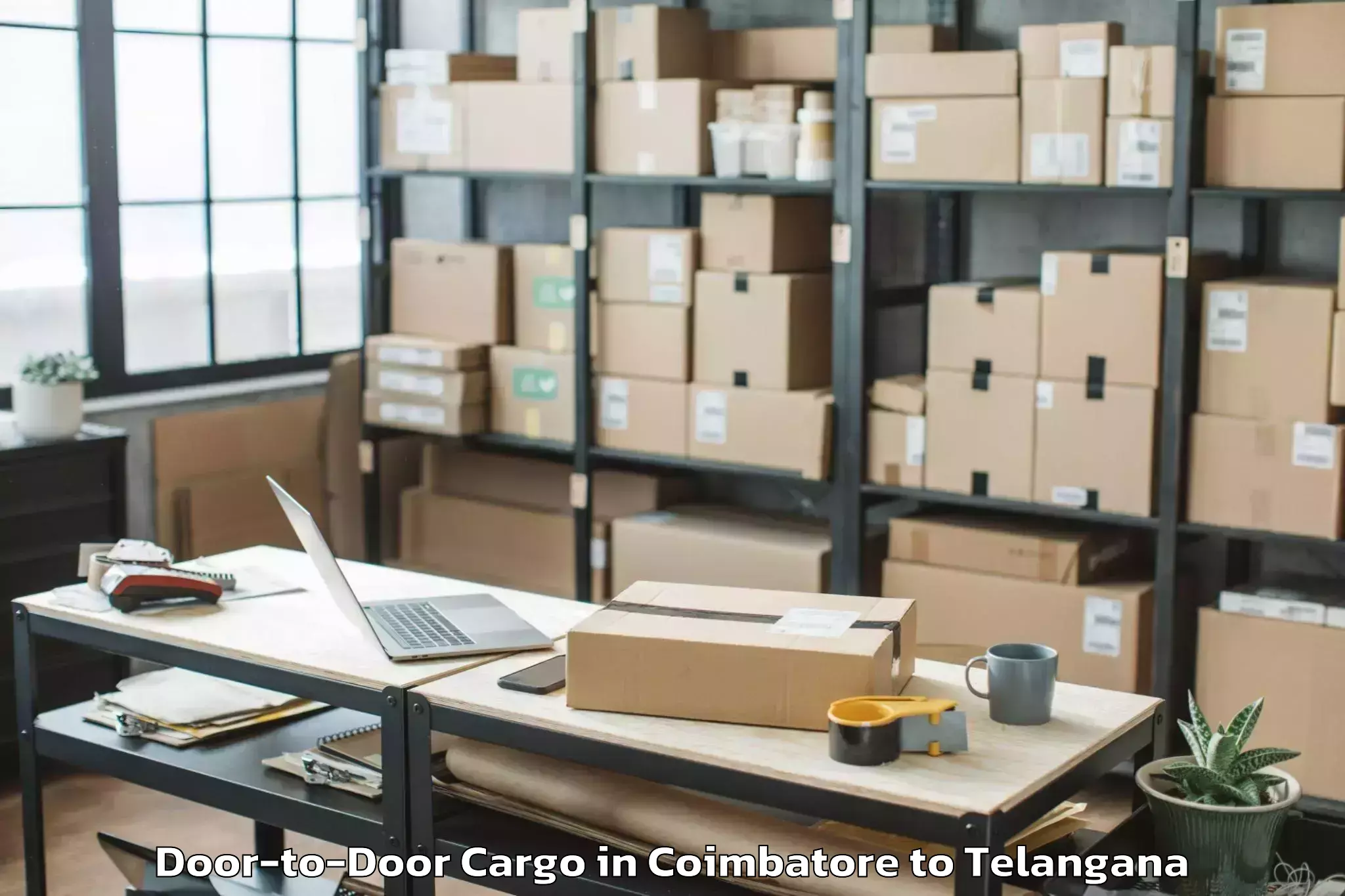 Book Your Coimbatore to Timmapur Lmd Colony Door To Door Cargo Today